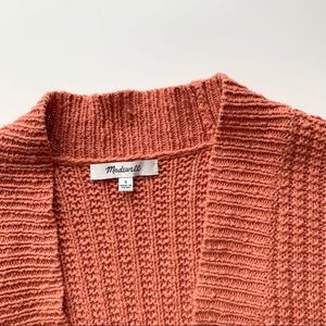 madewell bobble cardigan sweet dahlia